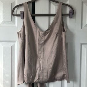 Lulus Muted Soft Pink Open Back Tie Top